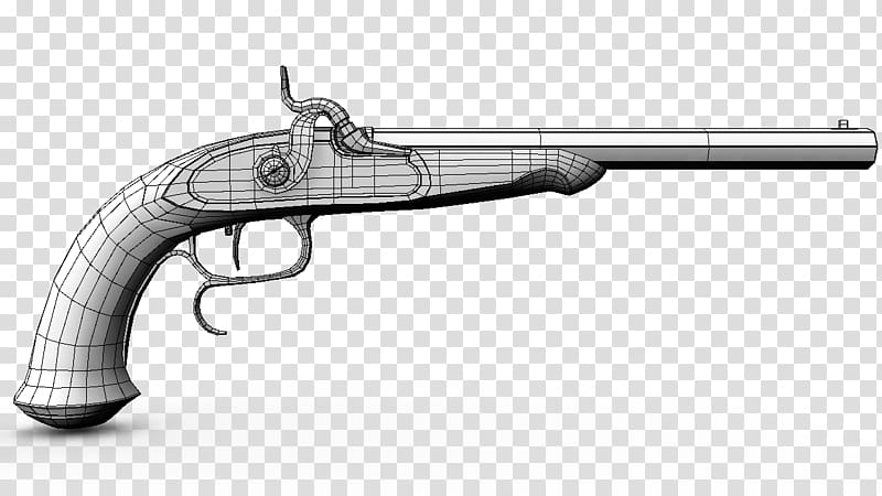 Trigger Firearm Revolver Ranged weapon Gun barrel, old gun transparent background PNG clipart