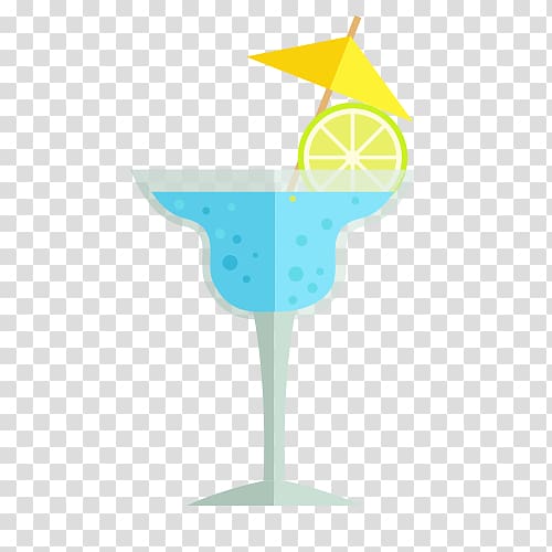 Blue Hawaii Cocktail Martini Glass, Partial flattening creative summer cocktails transparent background PNG clipart