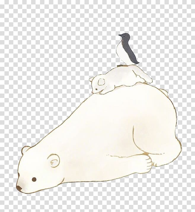 Bear Dog Material, Cartoon polar bear transparent background PNG clipart