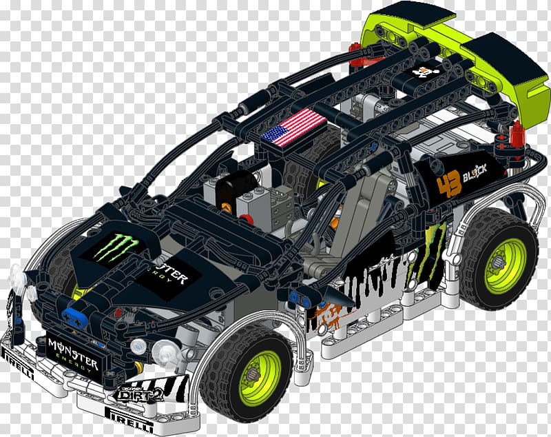 Model car Ford Fiesta Lego Technic, car transparent background PNG clipart