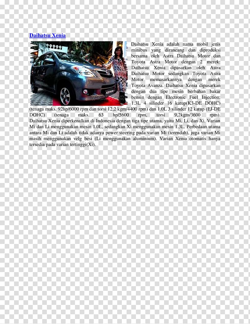 Bumper Compact car Daihatsu Xenia, toyota avanza transparent background PNG clipart