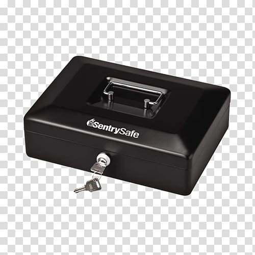 SentrySafe Cash Box Locking Cash Box With Money Tray SentrySafe CB10 Small Cash Box, Black Sentry Group, fax modem transparent background PNG clipart