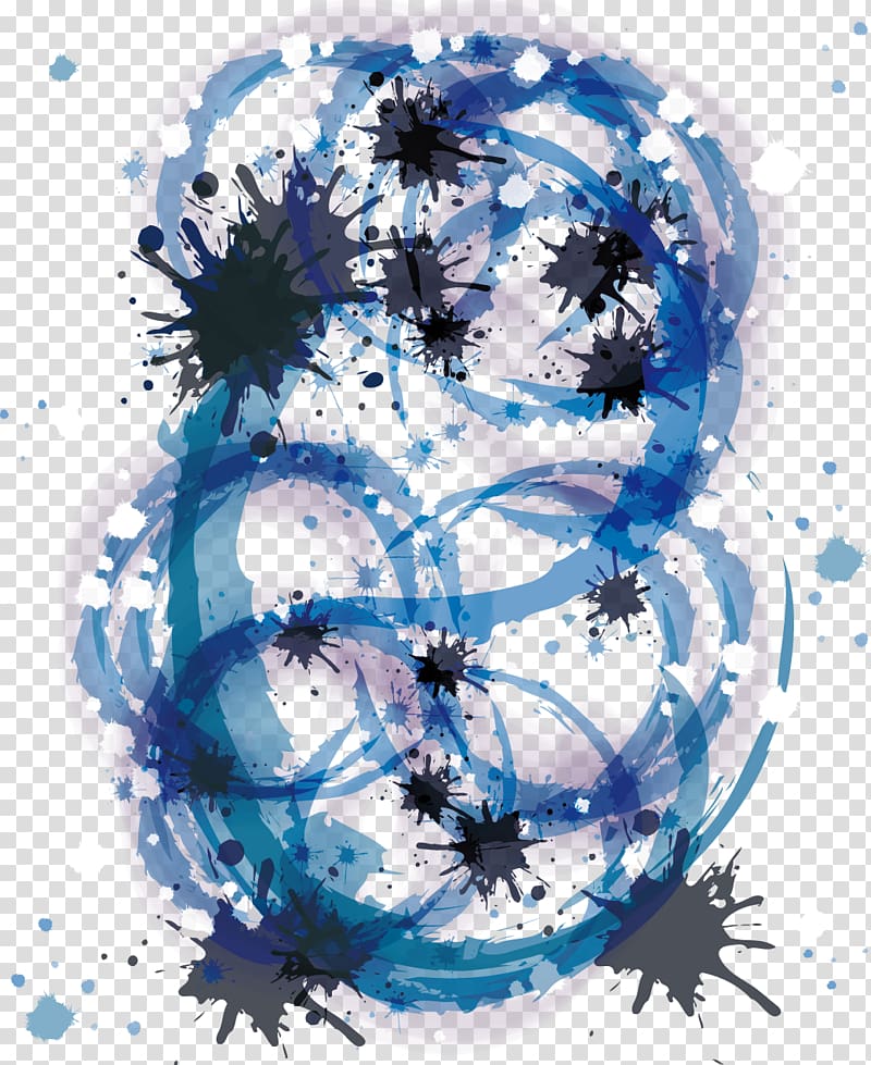 Visual arts Graphic design Blue Illustration, Blue painted graffiti transparent background PNG clipart