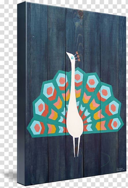Modern art Painting Reclaimed lumber, Watercolor Peacock transparent background PNG clipart