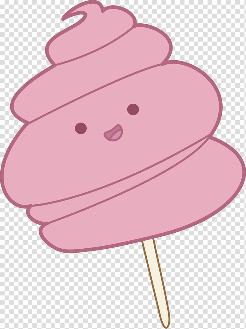 Cotton candy Pink, Smiling face pink cotton candy transparent background PNG clipart
