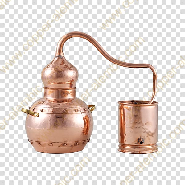 Copper Distillation Alembic Moonshine Distilled beverage, alambique transparent background PNG clipart