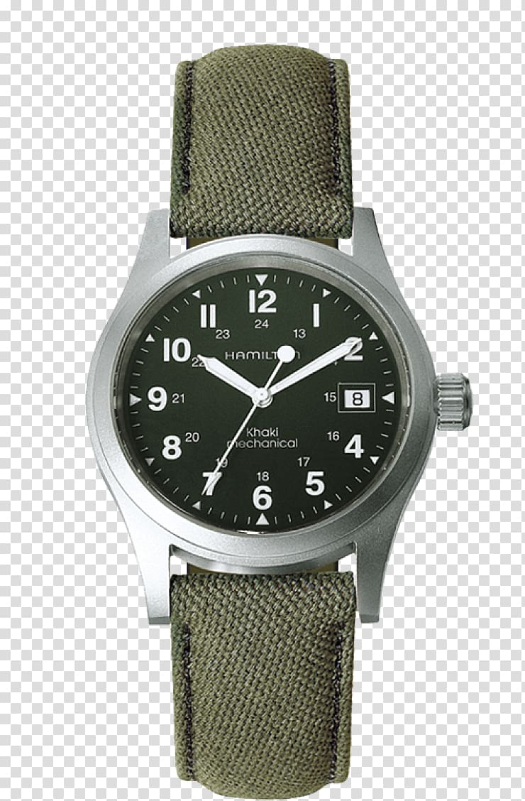 Hamilton Watch Company Hamilton Khaki Field Quartz Watch strap Mechanical watch, watch hands transparent background PNG clipart