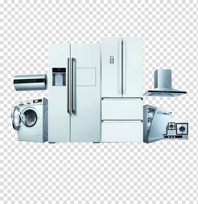 Home appliance Washing machine Refrigerator, Kitchen Set transparent background PNG clipart