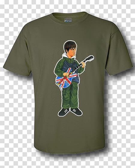 T-shirt Green Sleeve Outerwear, Noel Gallagher transparent background PNG clipart