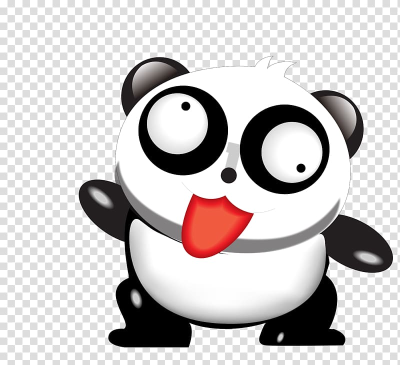 Giant panda Tencent QQ Sticker, Naughty Panda transparent background PNG clipart