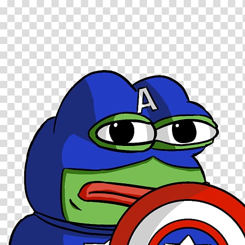 Pepe the Frog Captain America /pol/ United States, frog transparent background PNG clipart