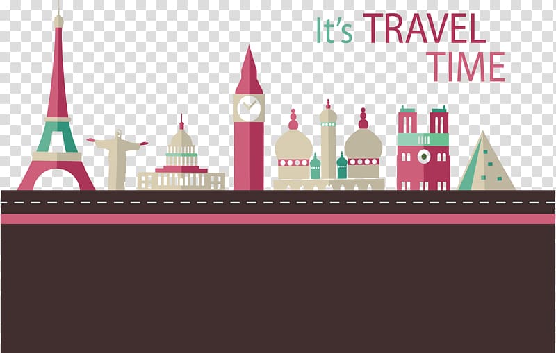 travel time , Travel Posters Tourism, World Travel Poster transparent background PNG clipart