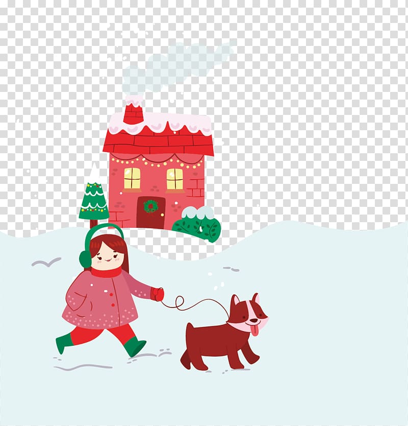 Christmas tree Euclidean Church Illustration, Snow walk winter tourism creatives transparent background PNG clipart