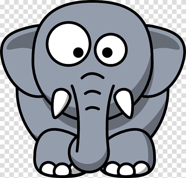 Elephant Cuteness Grey , Baby Elephant Outline transparent background PNG clipart