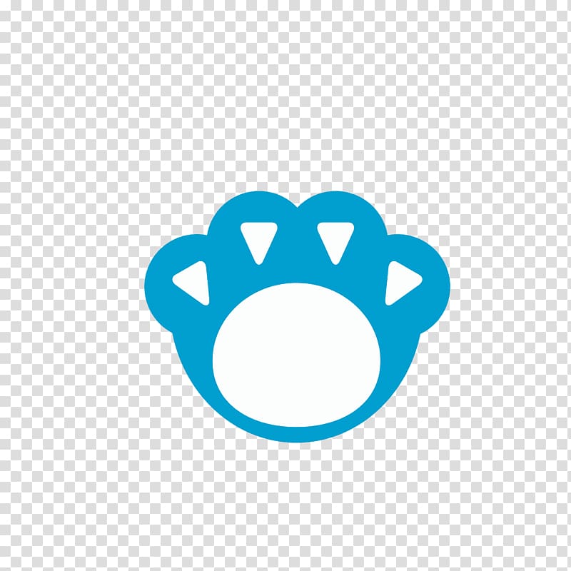 Cat Claw Icon, Blue white cat claw transparent background PNG clipart