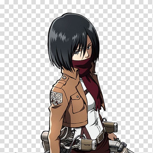 Mikasa Ackerman Attack on Titan Seiyu Black hair Brown hair, others transparent background PNG clipart