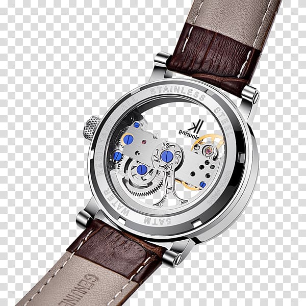 Mechanical watch Strap Leather IK Colouring, watch transparent background PNG clipart