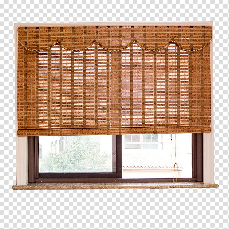 Window blind Curtain Window shutter Shade, Bamboo curtain on the windows transparent background PNG clipart