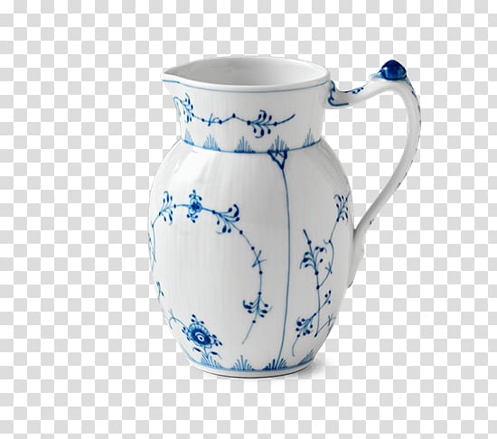 Jug Royal Copenhagen Musselmalet Porcelain, mug transparent background PNG clipart