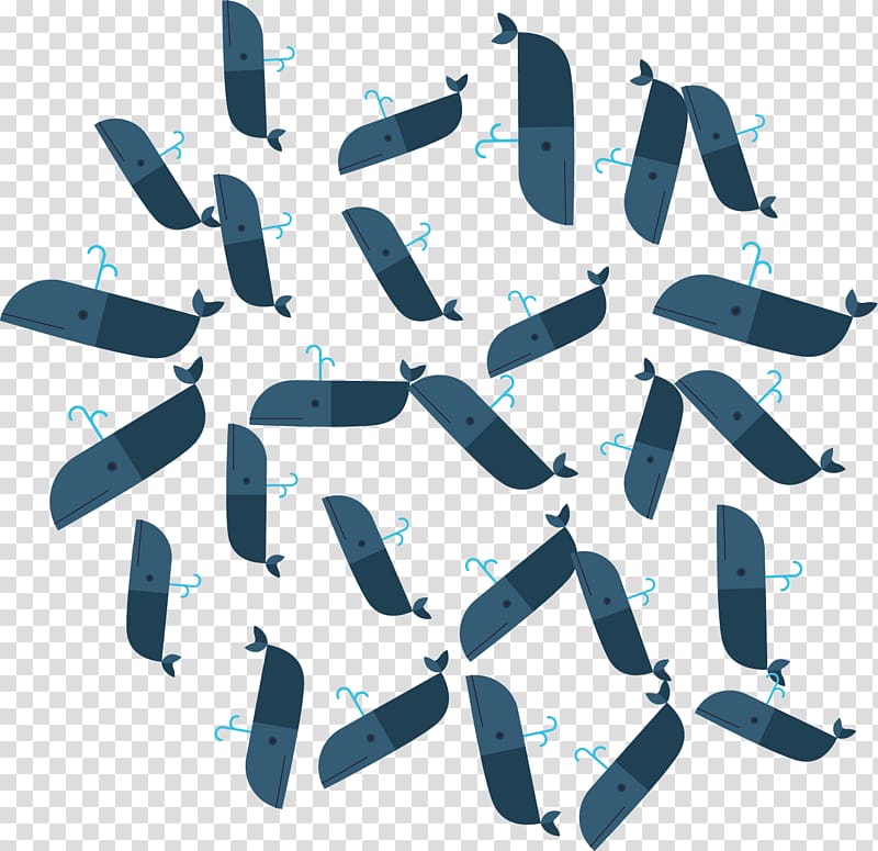 Blue Whale Pattern, Abstract blue whale transparent background PNG clipart