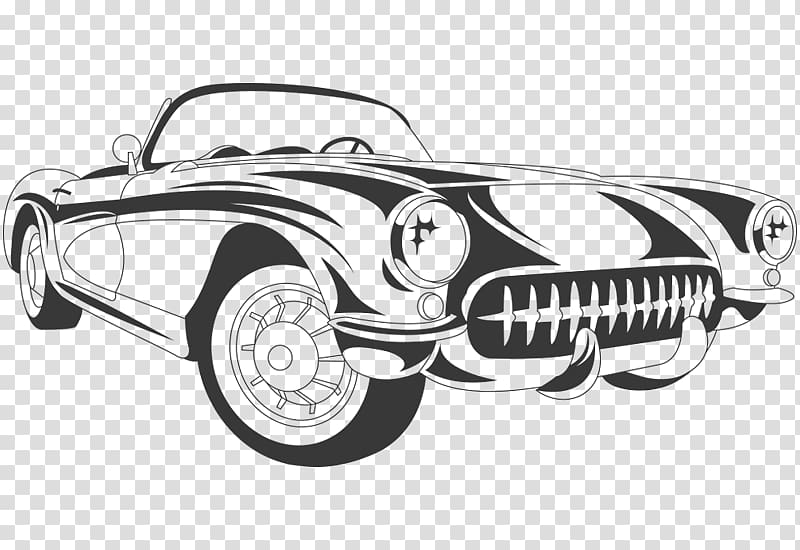 Vintage car Wall decal Classic car, classic car transparent background PNG clipart
