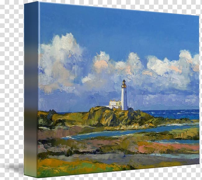 Lighthouse Painting Gallery wrap Canvas Printmaking, painting transparent background PNG clipart