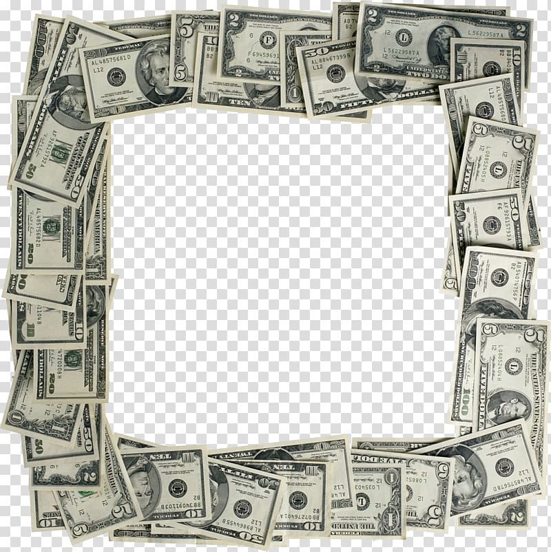 Frames United States Dollar , gray frame transparent background PNG clipart