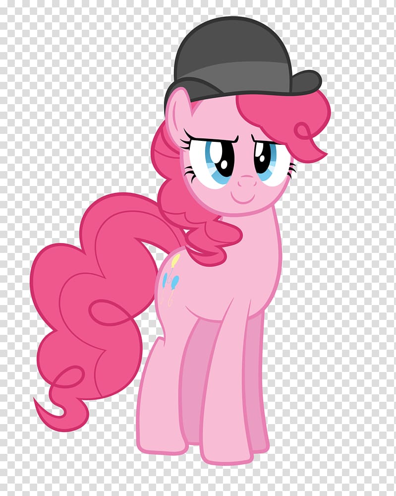 Pony Pinkie Pie Rarity Applejack Horse, hat bowler transparent background PNG clipart