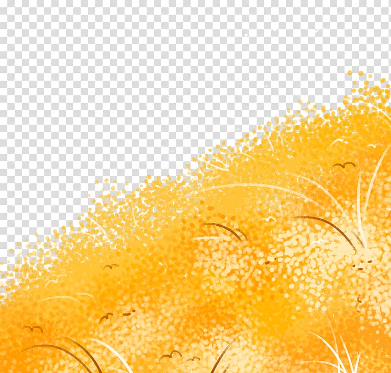 Yellow Computer file, Yellow hand painted grass bread texture transparent background PNG clipart