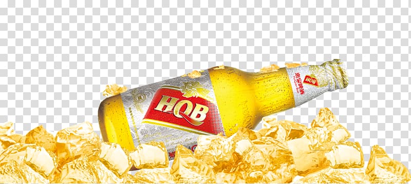 Fujian Lager Harbin Brewery Drink, Yellow gold beer ice transparent background PNG clipart