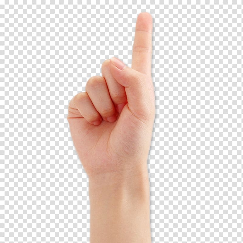 person's index finger, Thumb Hand Index finger Digit, Female fingers pointing upwards transparent background PNG clipart
