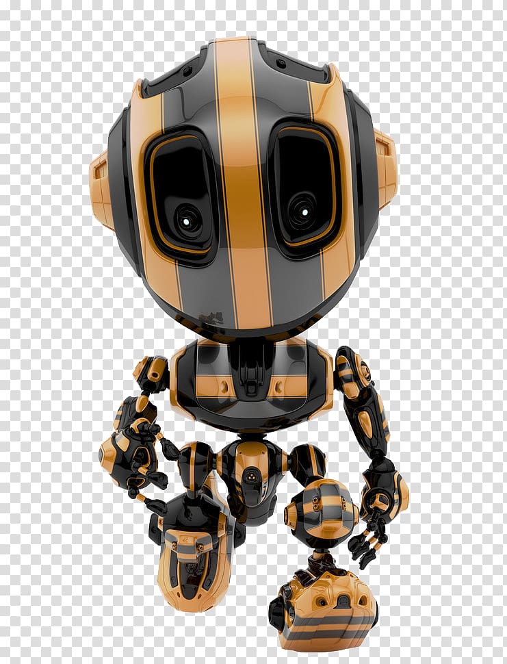 orange and black robot toy illustration, CUTE ROBOT Robot Run Fun Robotics Technology, Striped Robot transparent background PNG clipart