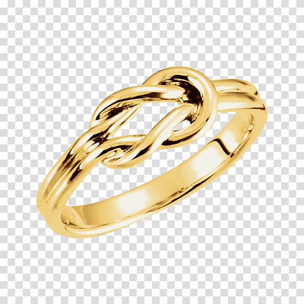 Wedding ring True lover\'s knot Gold, 14kb gold ring 14 transparent background PNG clipart
