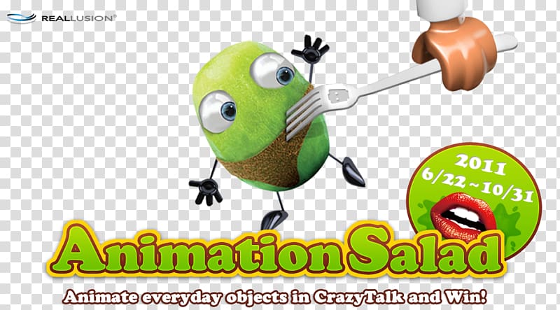 Computer facial animation CrazyTalk 2D computer graphics Reallusion, salad transparent background PNG clipart