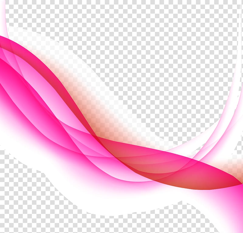 Dynamic fashion curve lines background material, white and pink abstract transparent background PNG clipart