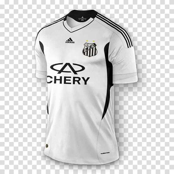 Sports Fan Jersey T-shirt Adidas Santos FC, T-shirt transparent background PNG clipart