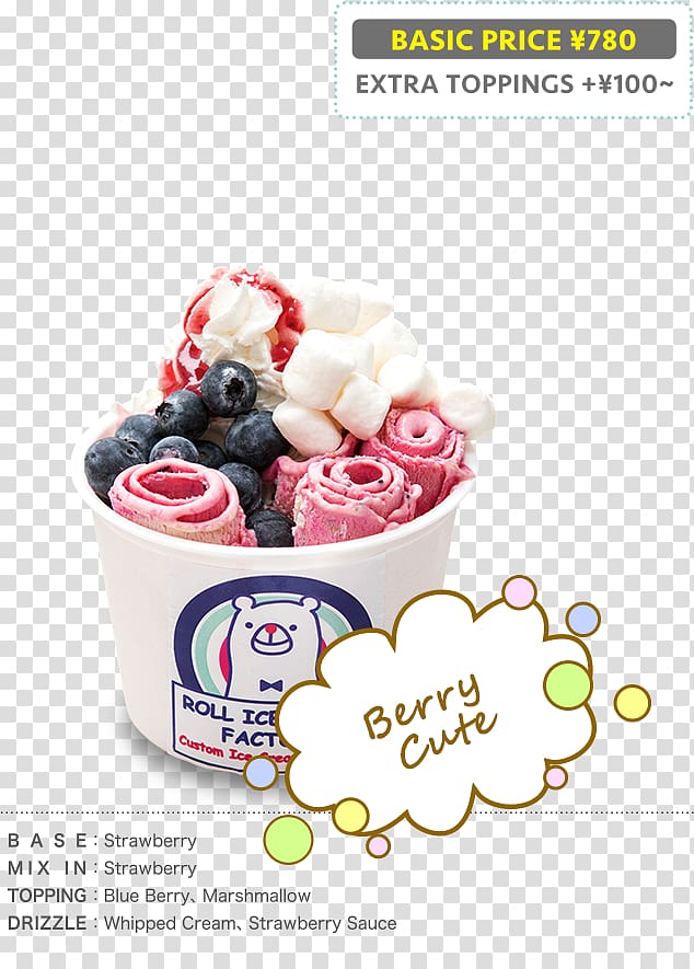 Frozen yogurt Roll Ice Cream Factory Sundae Arashic, ice cream transparent background PNG clipart