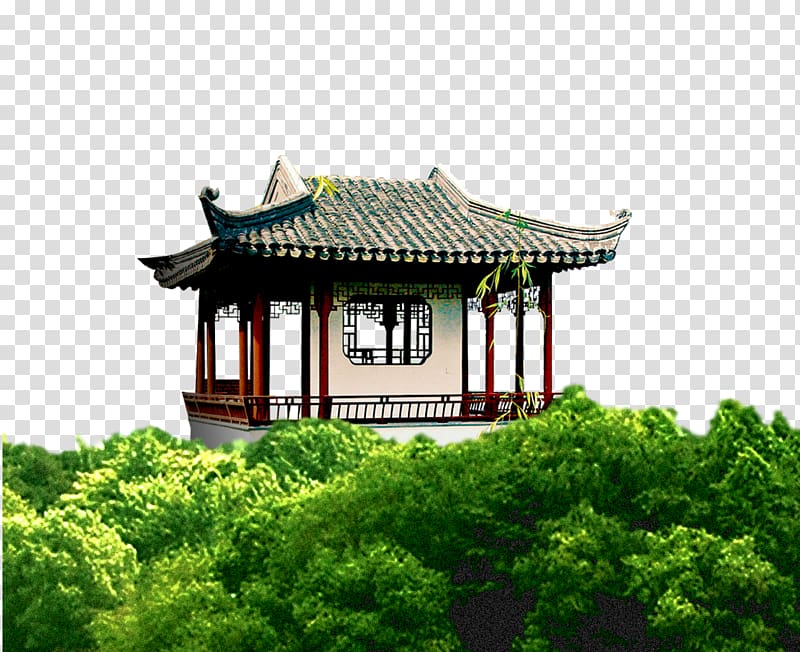 Chinese architecture Chinese pavilion, Antique Pavilion transparent background PNG clipart