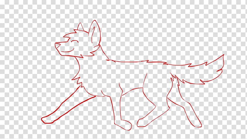 Dog Hare Macropodidae Line art, Walk Cycle transparent background PNG clipart