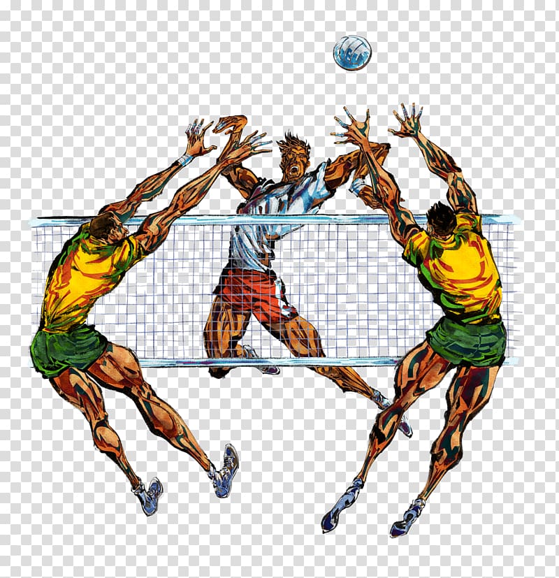Volleyball Sport Template, Hand-painted volleyball transparent background PNG clipart