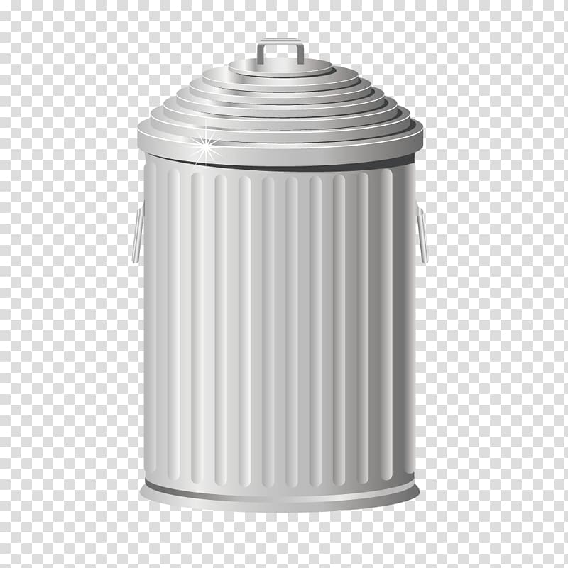 Waste container Recycling, Stainless steel trash can transparent background PNG clipart