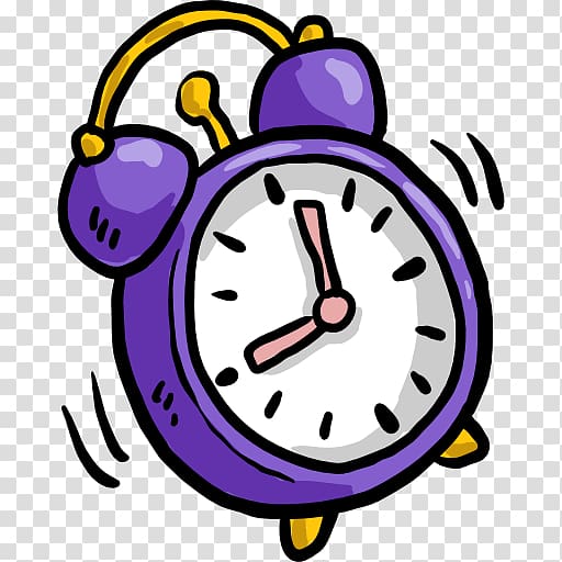 Purple and white alarm clock illustration, Alarm clock Tool Icon