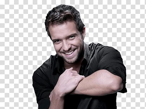 men's black dress shirt, Pablo Alborán Smiling transparent background PNG clipart