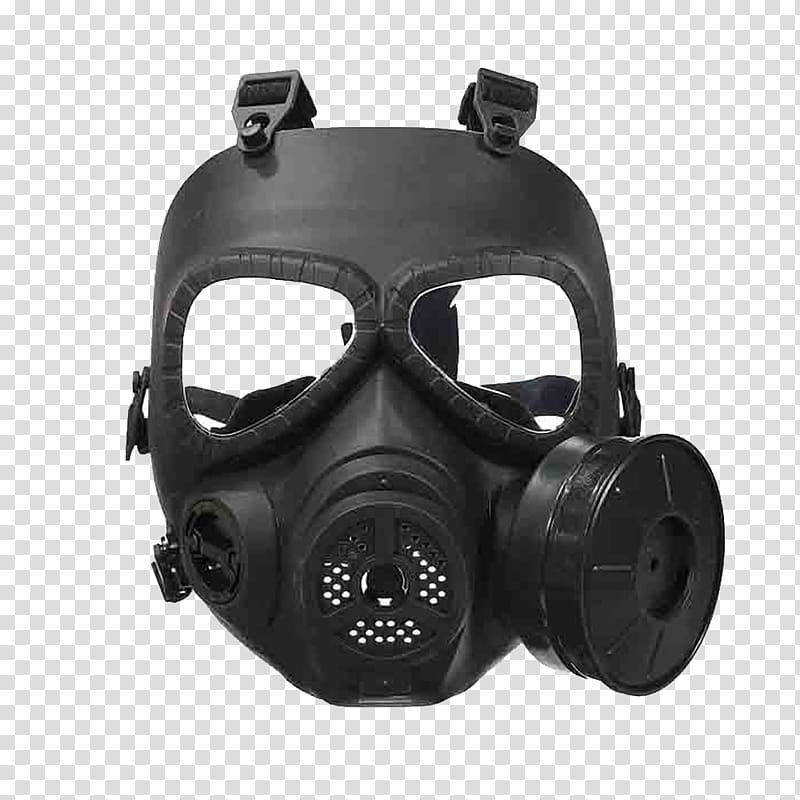 all black gas mask