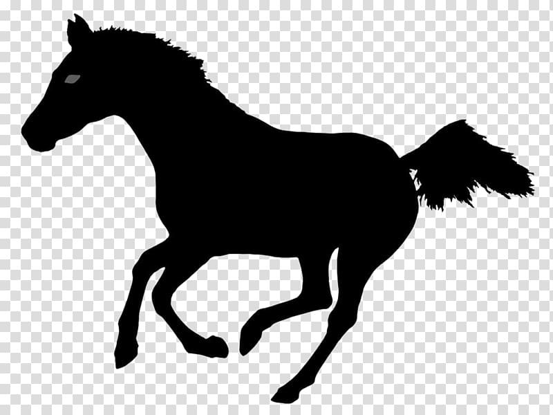 Horse Silhouette Illustration, Running horse transparent background PNG clipart