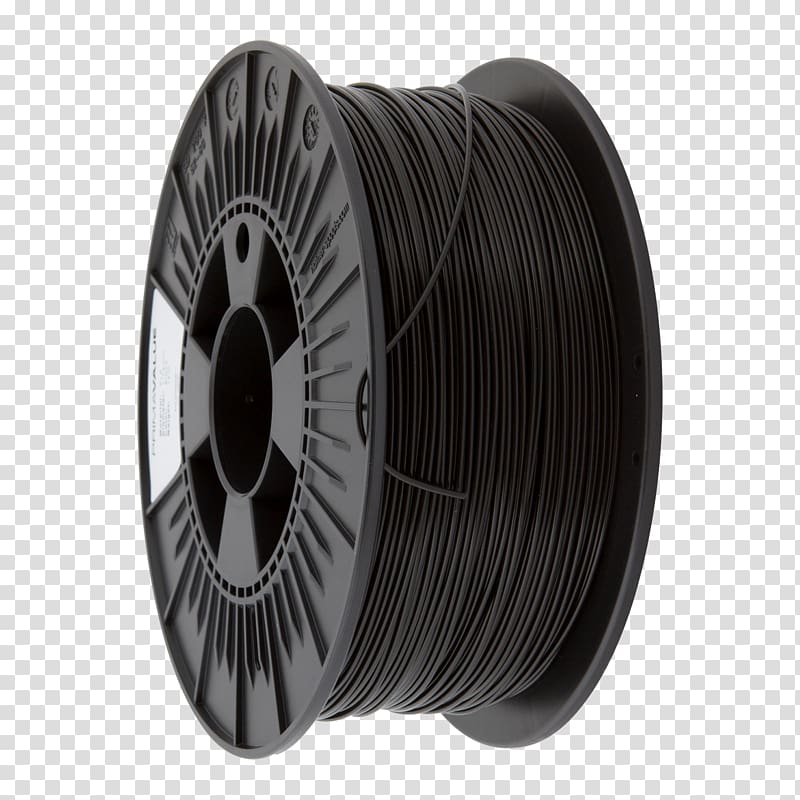 3D printing filament Acrylonitrile butadiene styrene Polylactic acid Material, spool transparent background PNG clipart