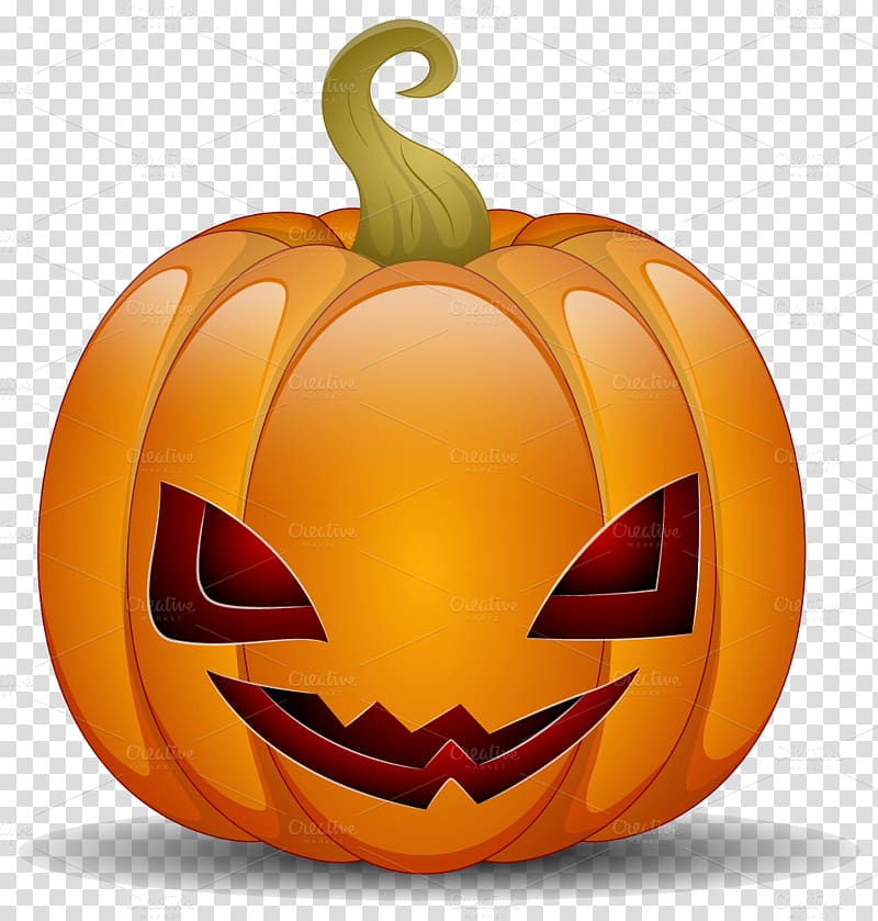 Pumpkin Calabaza Jack-o\'-lantern Halloween, creative lantern transparent background PNG clipart