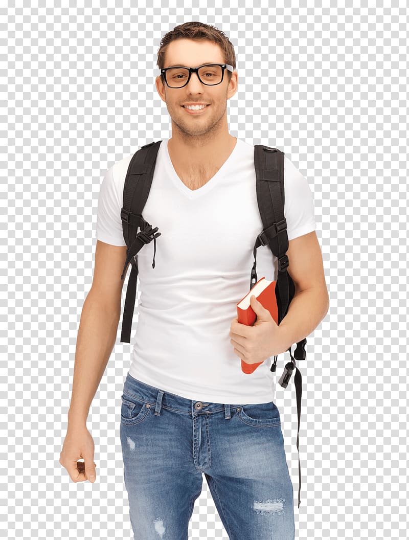 man carrying book on left hand, Student Homework Learning, Student transparent background PNG clipart
