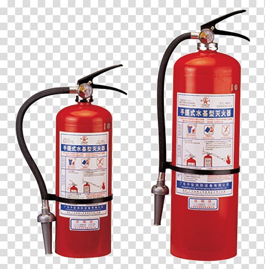 two red fire extinguishers, Fire extinguisher Firefighting Fire protection Gaseous fire suppression, Fire extinguishers transparent background PNG clipart
