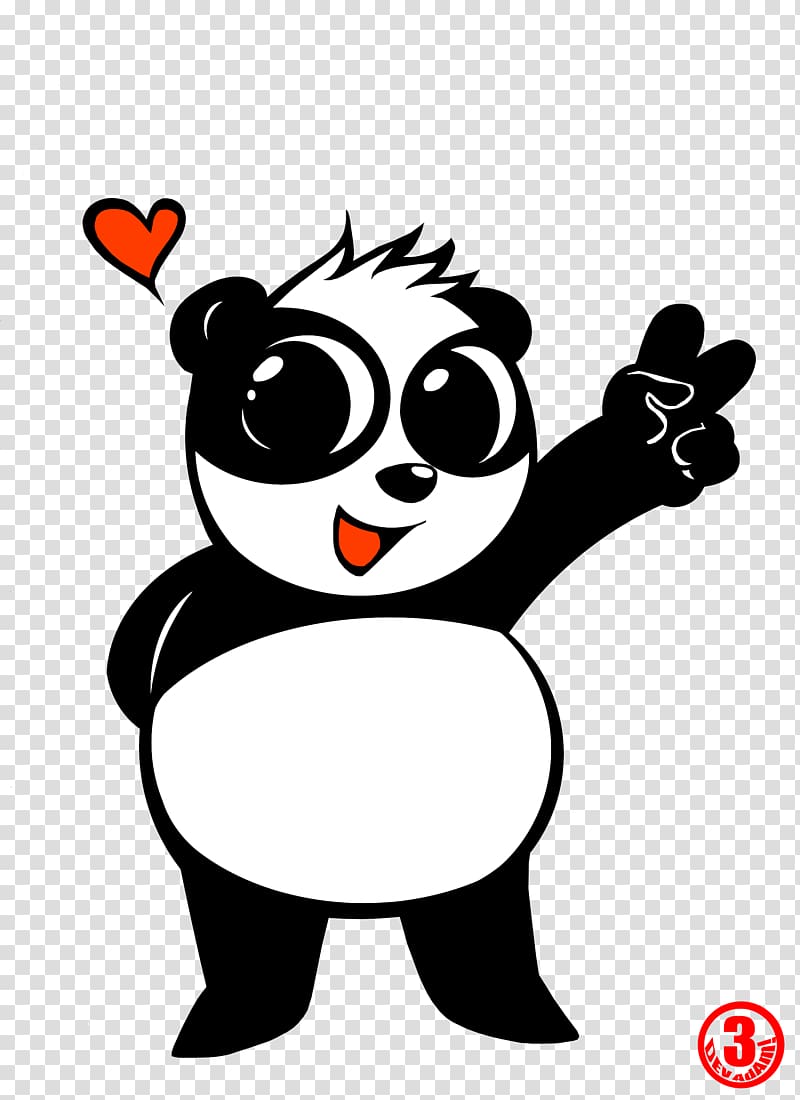 Giant panda Red panda Bear Drawing Cuteness, panda transparent ...